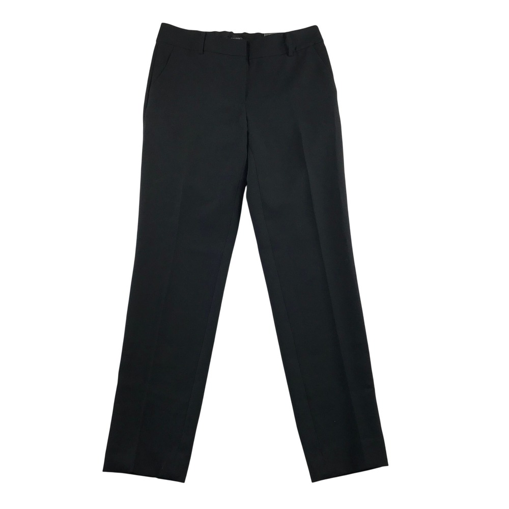 Talbots Hampshire Ankle Pant Black Straight Leg Trousers Size 6 Long NEW